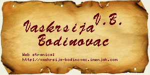 Vaskrsija Bodinovac vizit kartica